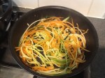 Courgette, carrot and garlic